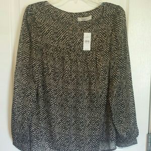 Loft sheer print blouse